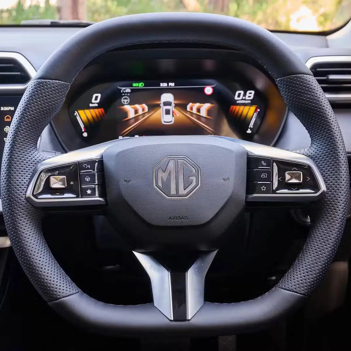 Custom-fit ArcYaY Utility Steering Wheel Cover for MG S5 HS ZS MGS5 EV 2024-2025. Hand-stitched luxury grip, OEM-fit upgrade-boosts comfort & style. Fast shipping-order today!