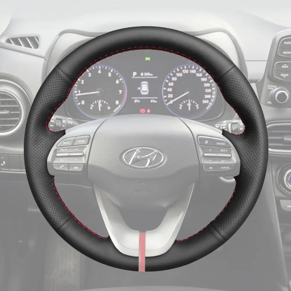 ArcYaY provides a custom, hand-stitched, Sport-Optimized Steering Wheel Cover for Hyundai Elantra GT (2018–2020) and Veloster (2019–2021) for a dynamic performance.