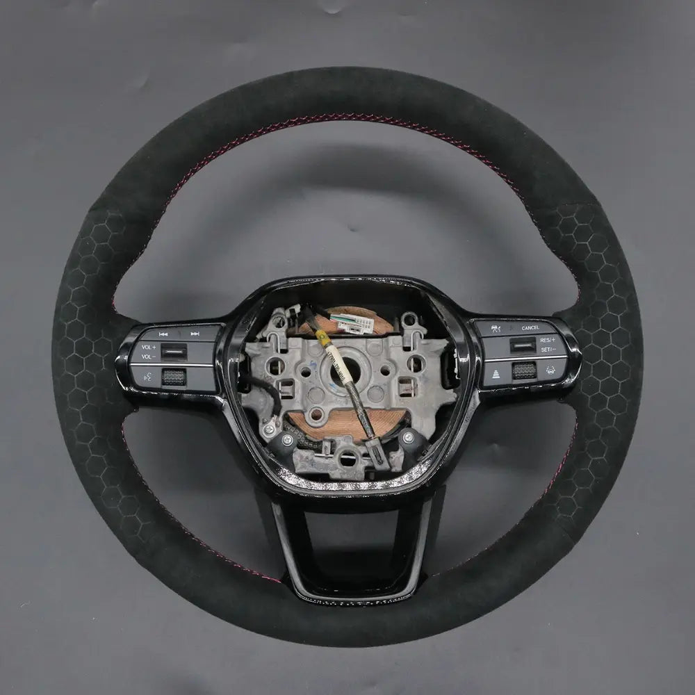 ArcYaY Upgrade Steering Wheel Cover for Honda Civic 11 HRV Accord 2022-2024 Rubber Steering Wheel
