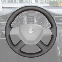 ArcYaY Upgrade Steering Wheel Cover for Skoda Octavia Fabia 2013-2014 Rubber Steering Wheel
