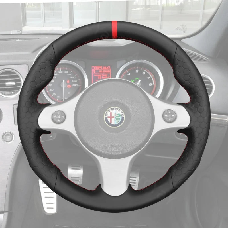 ArcYaY’s Sports-specific, hand-sewn Steering Wheel Cover for the Alfa Romeo 159 TI Brera (2006–2011). Experience unmatched control and sporty flair.