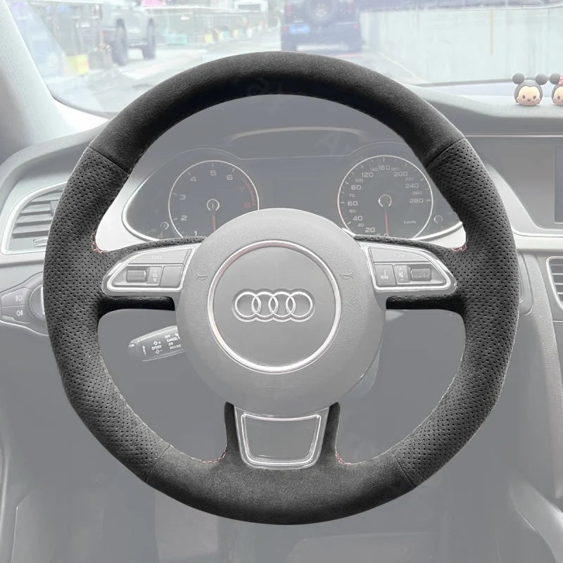 ArcYaY’s Sports-specific, hand-sewn Steering Wheel Cover for Audi RS7, S6, S7 & S8 (US models 2013–2018). Delivering refined sporty performance.
