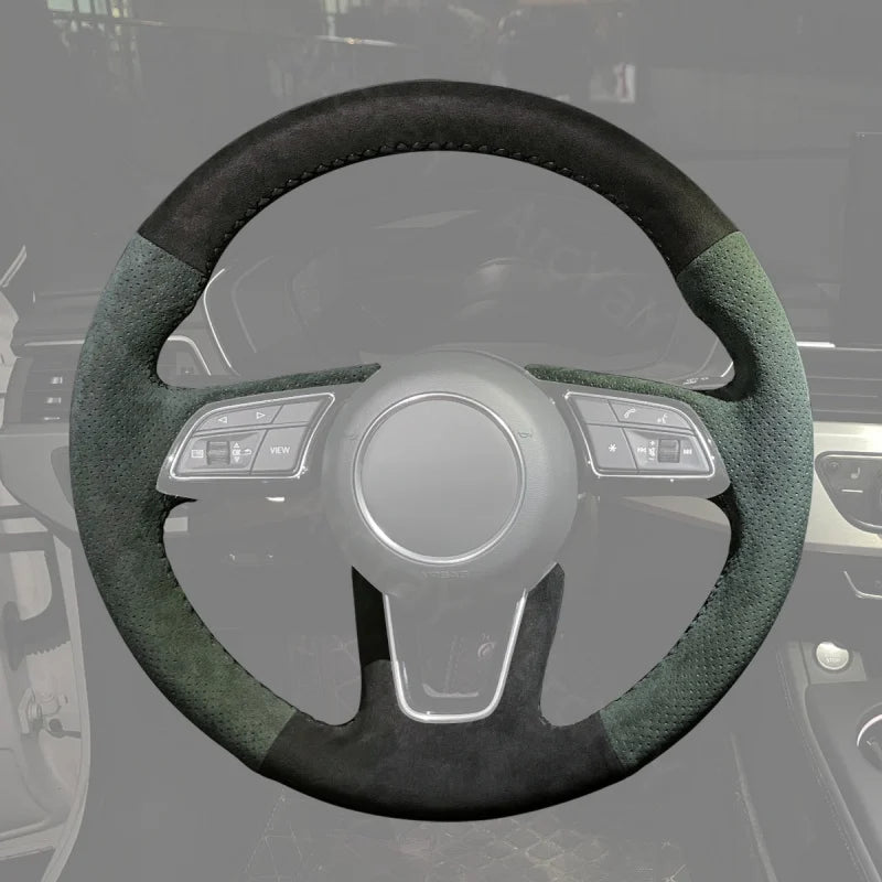 ArcYaY’s Sports-specific, hand-sewn Steering Wheel Cover for Audi S3 (2016–2020), S4 (2016–2022), S5 (2017–2022) & RS4 (2016–2022). Elevate your sporty drive.
