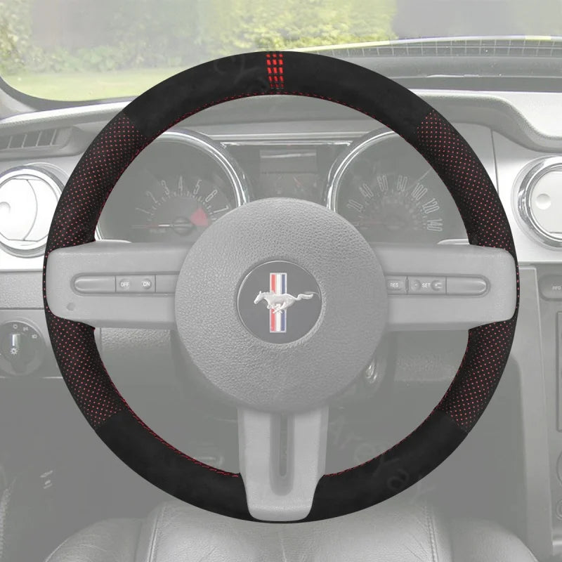 ArcYaY offers a custom, hand-stitched, Sport-Optimized Steering Wheel Cover for the Ford Mustang (2005–2012). Unleash dynamic performance.
