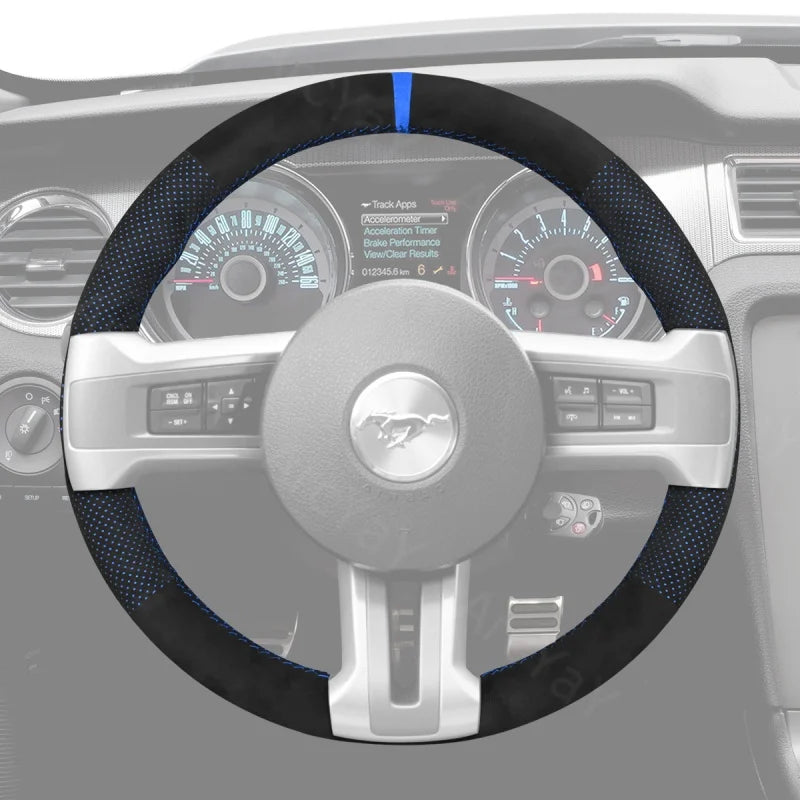 ArcYaY delivers a custom, hand-stitched, Sport-Optimized Steering Wheel Cover for the Ford Mustang (2010–2014). Drive with a racing edge.
