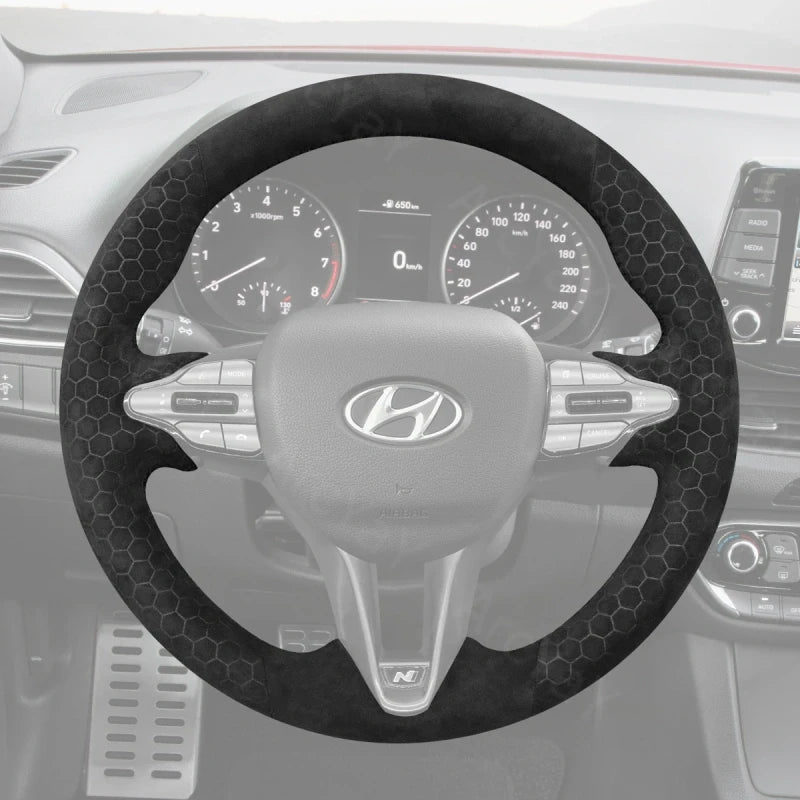ArcYaY delivers a custom, hand-stitched, Sport-Optimized Steering Wheel Cover for Hyundai N, N-Line and N-Series models (Elantra, Kona, Veloster, i20, i30) 2017–2025. Unleash power.
