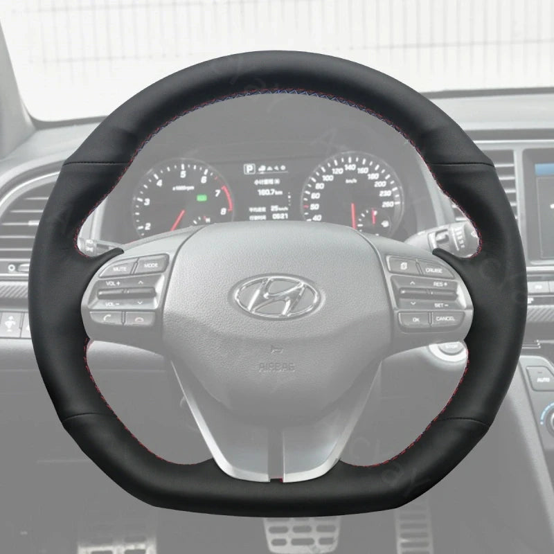 ArcYaY delivers a custom, hand-stitched, Sport-Optimized Steering Wheel Cover for Hyundai Ioniq (2017–2022) & Elantra VI (Sport/SR Turbo, 2015–2020) to supercharge your drive.
