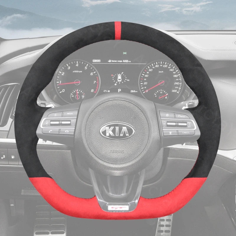 ArcYaY delivers a custom, hand-stitched, Sport-Optimized Steering Wheel Cover for the Kia Stinger (2018-2022) to intensify your performance.
