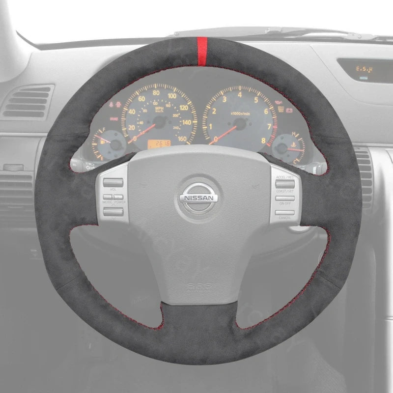 ArcYaY offers a custom, hand-stitched, Sport-Optimized Steering Wheel Cover for Nissan Skyline V35 (2003–2006). Unleash your dynamic drive.
