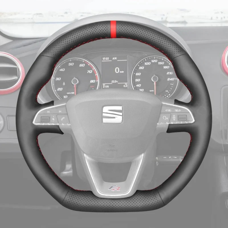 ArcYaY offers a custom, hand-stitched, Sport-Optimized Steering Wheel Cover for SEAT FR/CUPRA models (Leon, Ibiza, Alhambra, Arona, Ateca, Toledo) 2013–2020. Drive with passion.

