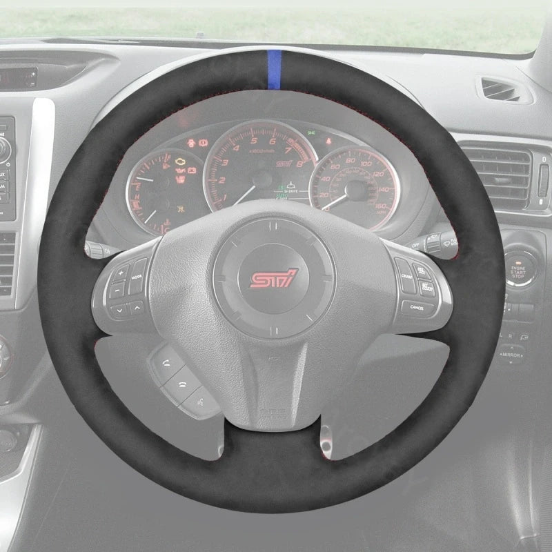 ArcYaY delivers a custom, hand-stitched, Sport-Optimized Steering Wheel Cover for Subaru WRX (2007–2010) to power your sporty drive.
