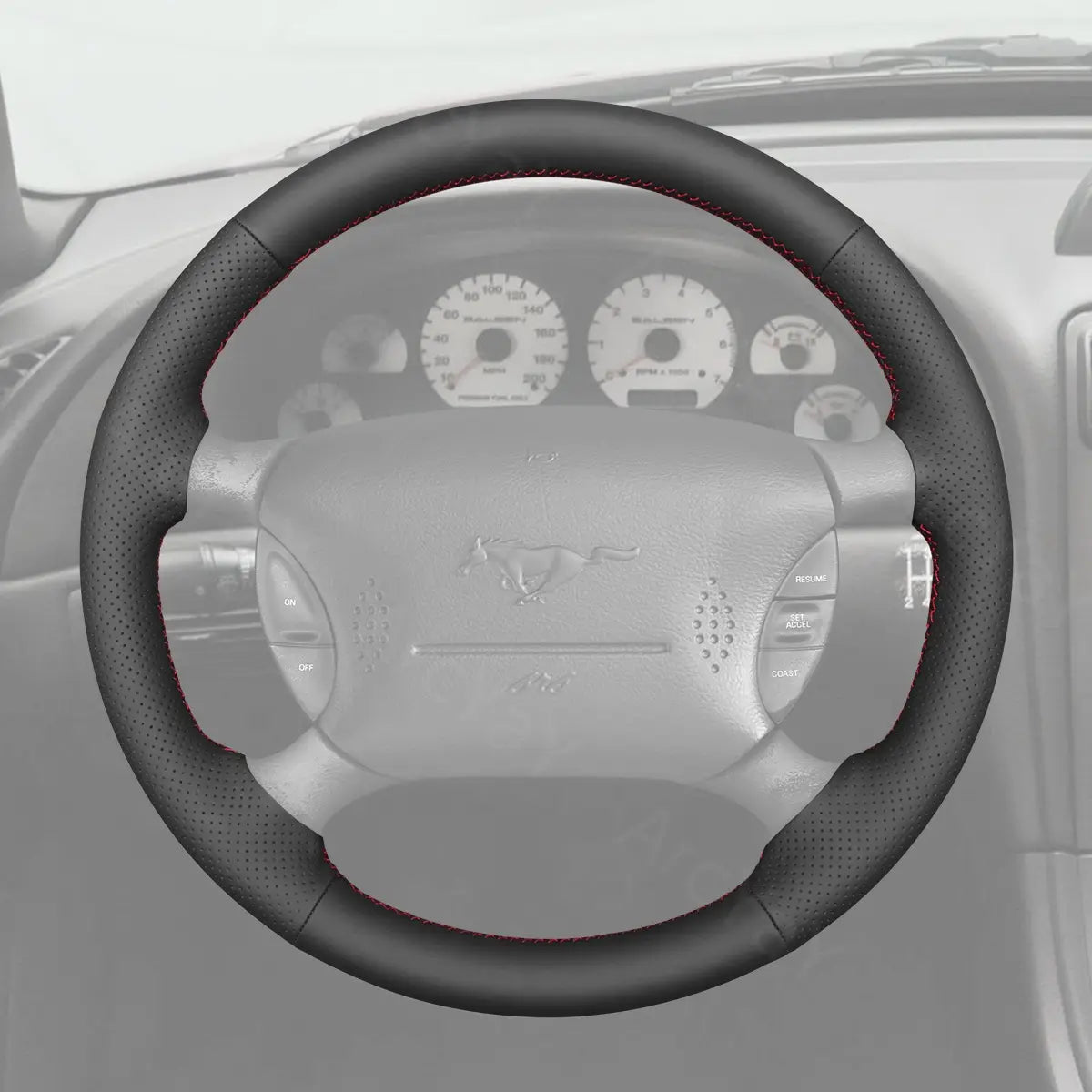 ArcYaY's rugged steering wheel cover for Ford Ranger and Explorer Sport Trac (2001-2005) is designed for durability and a perfect fit, ideal for any adventure.
