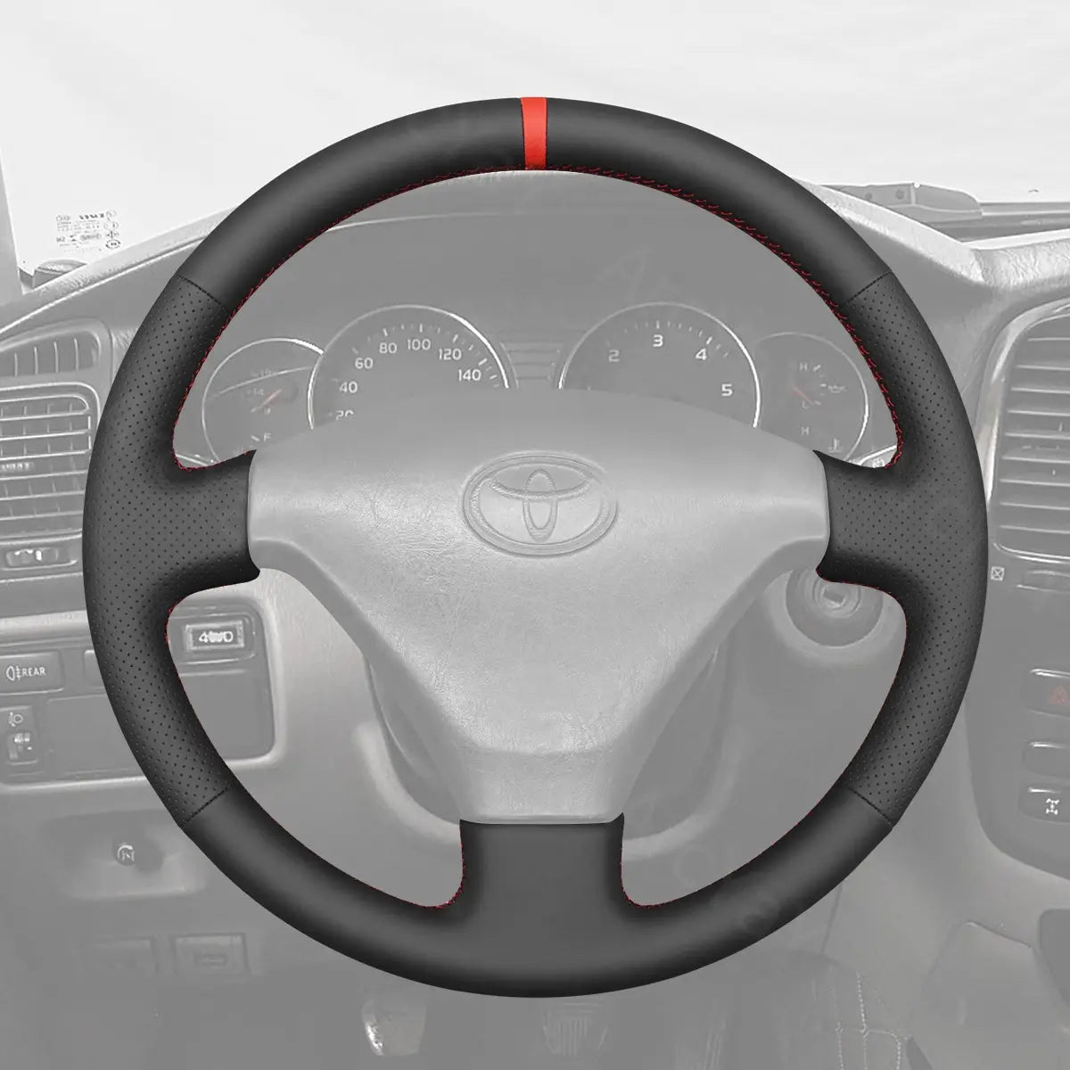 ArcYaY's rugged steering wheel cover for Toyota Hilux 2001-2005 is designed for durability and a perfect fit, ideal for any adventure.
