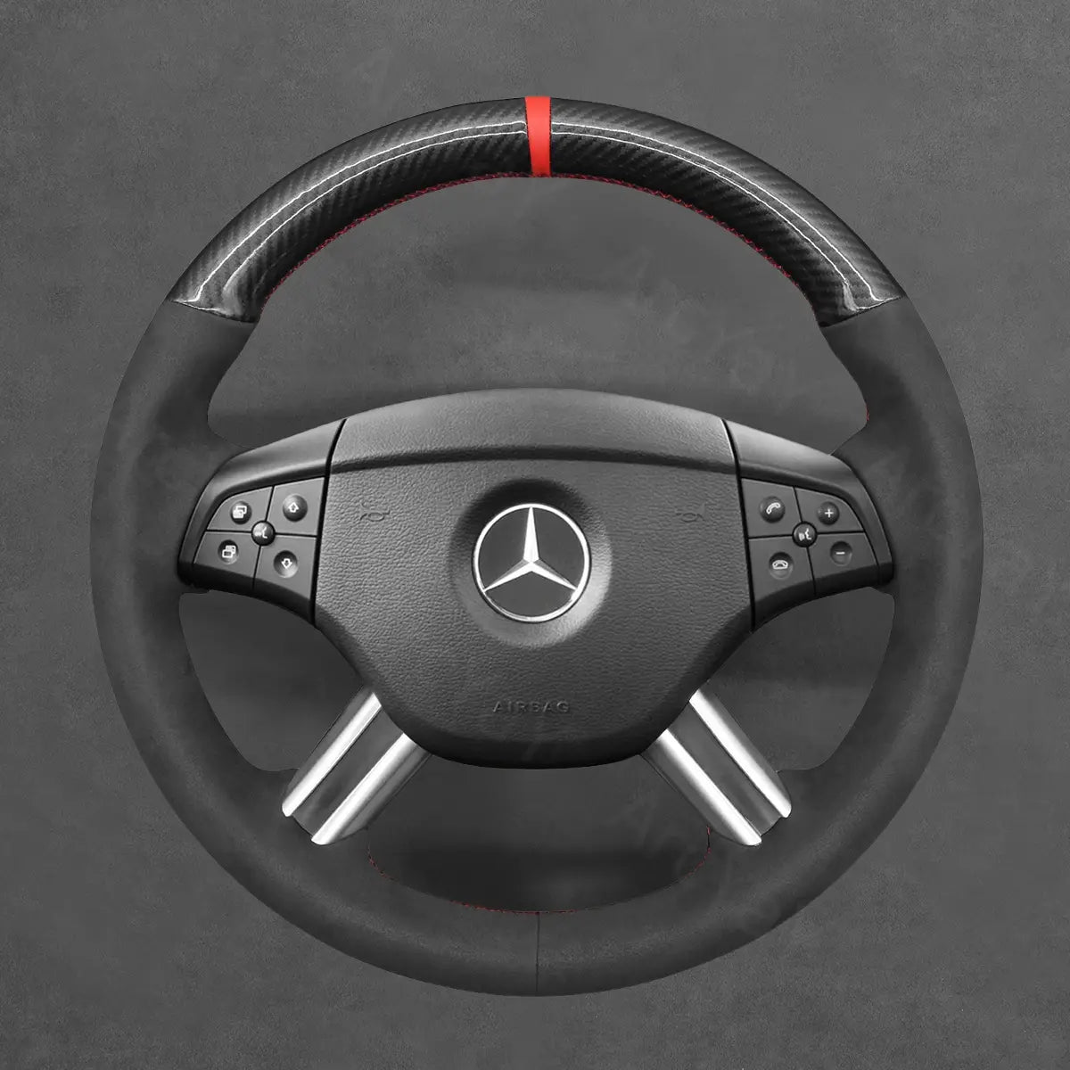 ArcYaY Steering wheel cover for Mercedes GL-Class X164 (2007-2008). Comfortable, durable, and stylish design.