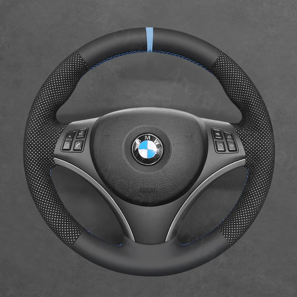 Steering wheel cover fits BMW X1 E84 (2011-2015). Upgrade your driving with premium grip and stylish feel.