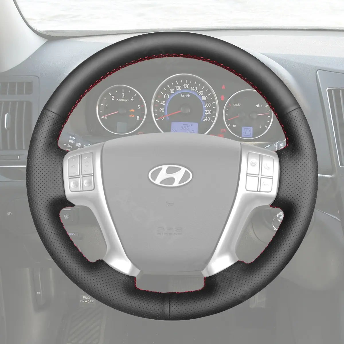 Upgrade your Hyundai-Veracruz (2007-2012) steering wheel with ArcYaY-SUV cover made of high-grade PU leather and non-slip stitching, providing excellent feel, long-lasting protection and a calm and elegant appearance.