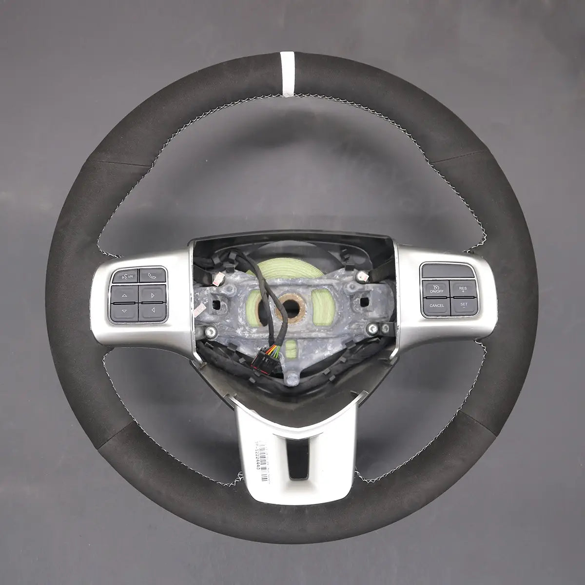Protect your Dodge Dart (2013-2016) steering wheel with ArcYaY's Sedan cover. Premium PU leather, hand-stitched non-slip grip, and ergonomic cutouts ensure driving comfort, style, and long-lasting protection.