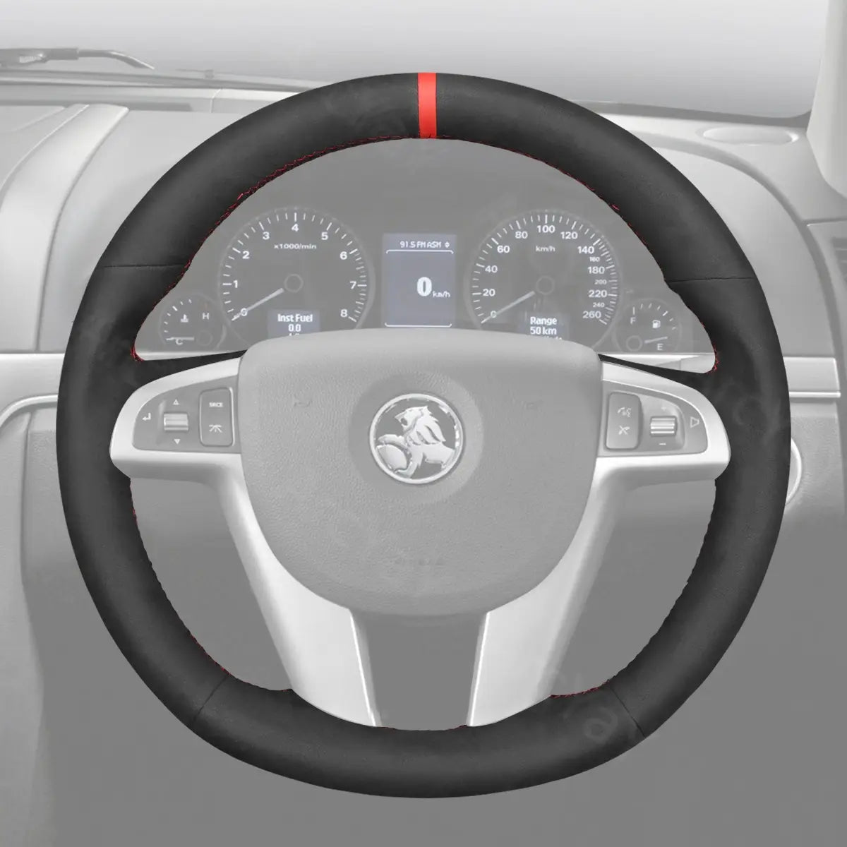 Steering cover for Holden Commodore Calais Caprice (2006-2013). Custom fit designed to offer comfort and protection to your sedan's steering wheel.