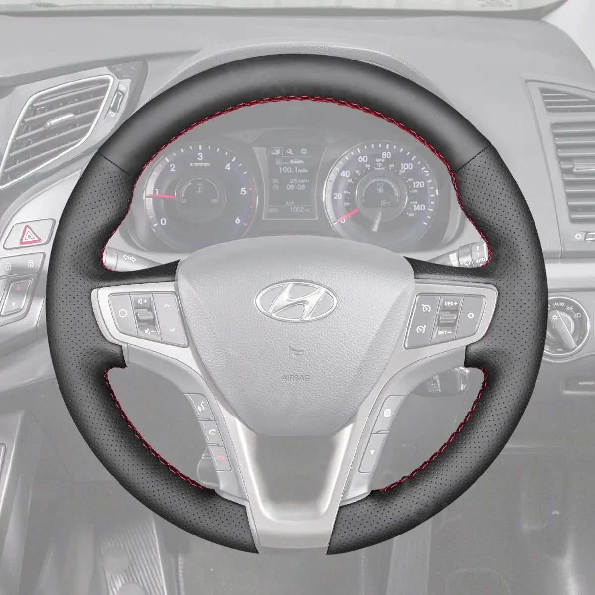 Hyundai i40 2011-2020 steering cover offers top-notch grip, breathability, and a snug fit. A smart addition to your sedan's interior.