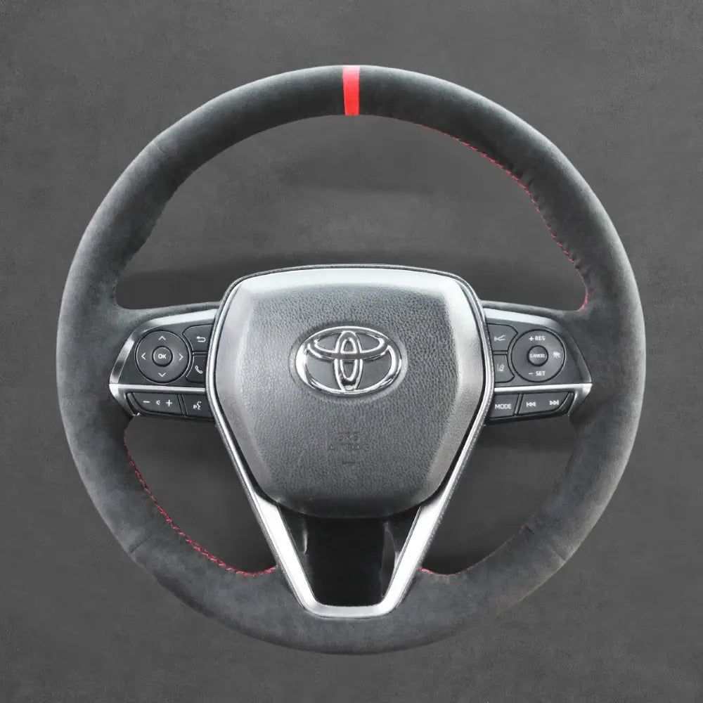 ArcYaY Upgrade Steering Wheel Cover for Toyota RAV4 XA50 Camry XV70 Coralla E210 Corolla Hatchback Coralla Cross XG10 Avalon Venza 2017-2024 Rubber Steering Wheel
