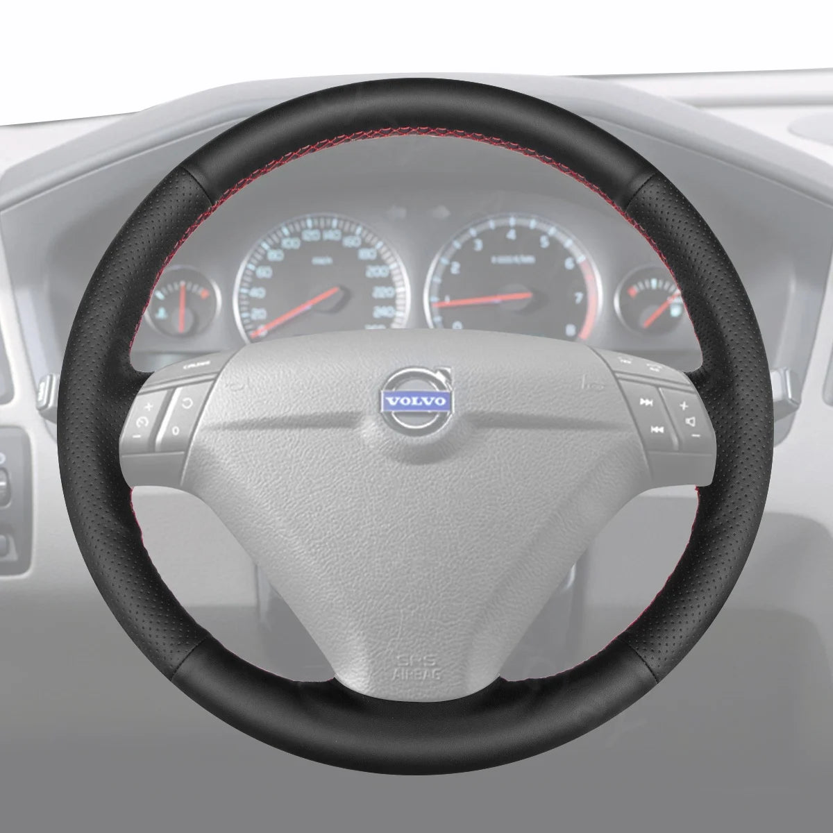Steering wheel cover for Volvo S60 S80 (2000-2010). Perfect fit for a comfortable and stylish driving experience.