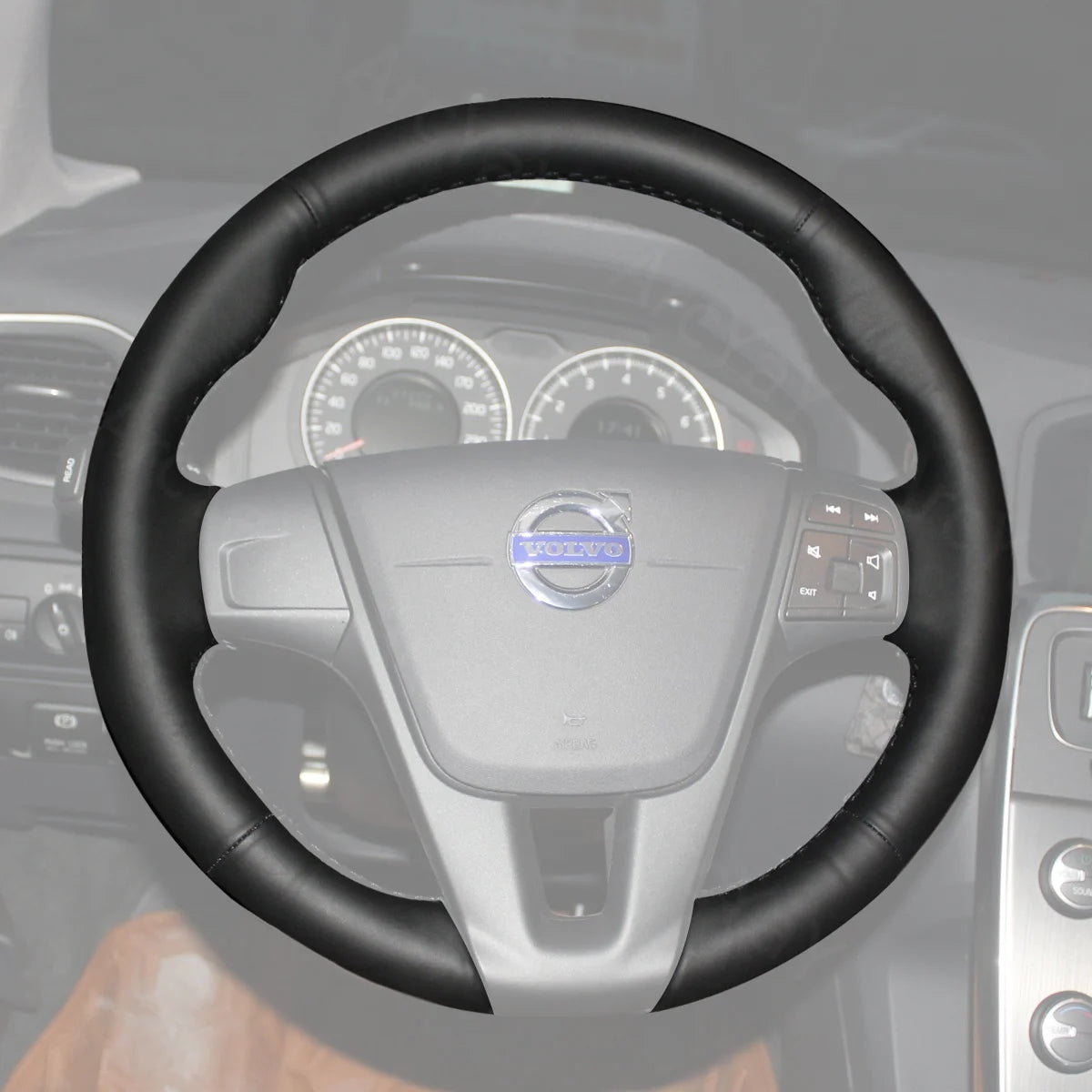 Steering wheel cover for Volvo S60 S80 (2011-2018). Designed for superior comfort and long-lasting durability.