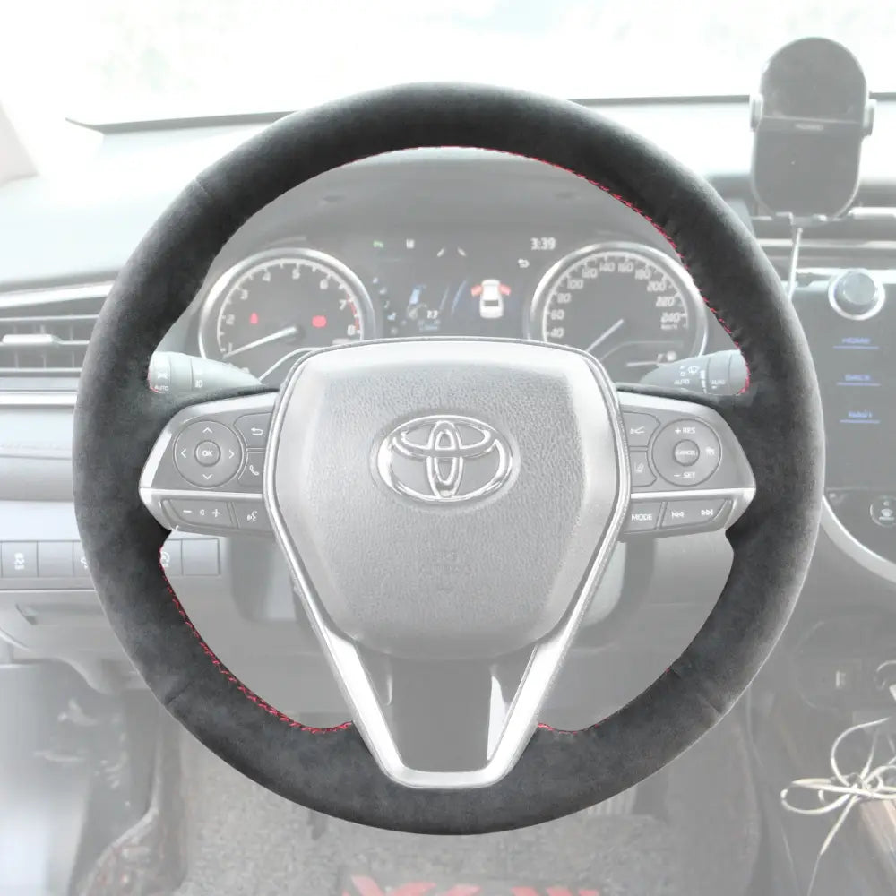 ArcYaY Upgrade Steering Wheel Cover for Toyota RAV4 XA50 Camry XV70 Coralla E210 Corolla Hatchback Coralla Cross XG10 Avalon Venza 2017-2024 Rubber Steering Wheel
