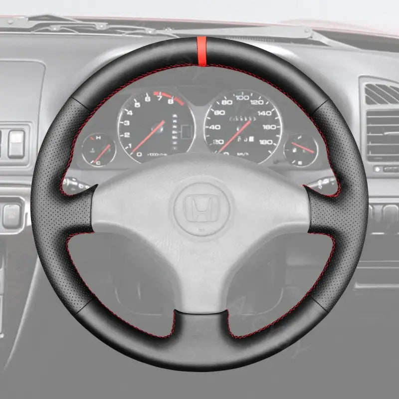 Enhance your Honda Civic 6 (EK), CTR, EK3, EK4, Type R, and EK9 1996-2000 with ArcYaY's custom hand-sewn steering wheel cover. Upgrade your driving experience with a perfectly fitting, high-quality, and comfortable steering wheel cover.
