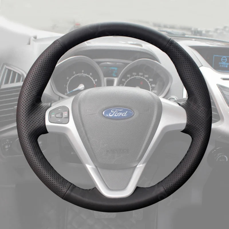Upgrade Steering Wheel Cover for Ford Fiesta Mk7 Ecosport 2008-2016