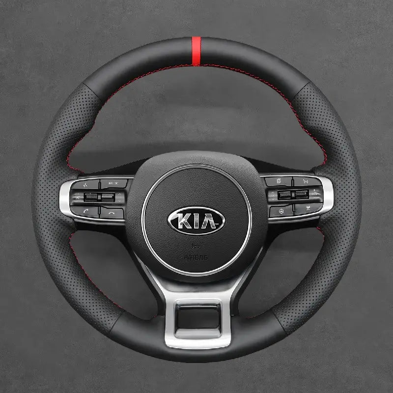 Upgrade your Kia Sportage, Niro, or Optima 2016-2022 with the ArcYaY custom hand-sewn steering wheel cover. Perfectly designed to fit, this cover provides superior comfort, enhanced grip, and long-lasting durability, transforming your vehicle's interior.
