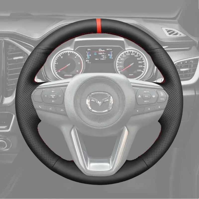 ArcYaY Upgrade Steering Wheel Cover for Mazda BT-50 BT50 2021-2023 Rubber Steering Wheel
