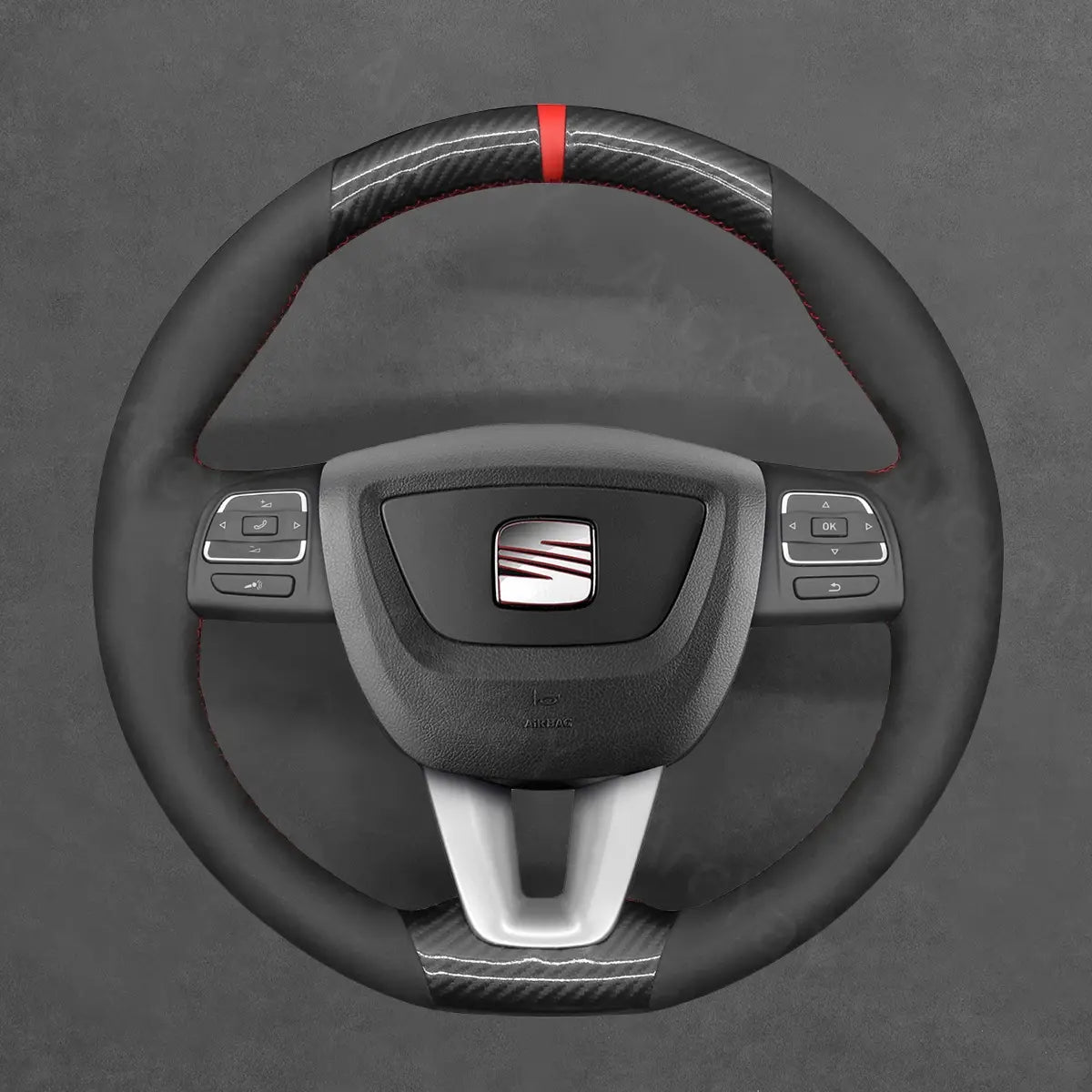 Universal steering cover for SEAT Alhambra/Leon (2009-2012). Fits multiple models securely.