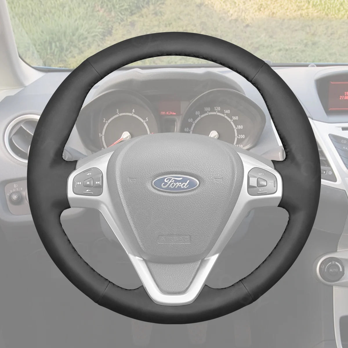 Utility Steering Wheel Cover for Ford Fiesta Mk6 Ka Ka+ B-MAX Transit Mk7 Tourneo Courier 2012-2022