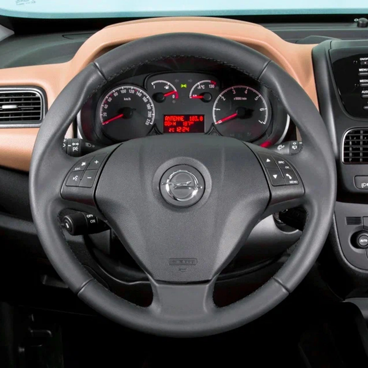 Opel Combo D steering wheel cover features a secure non-slip grip with durable material that protects while improving driving comfort.