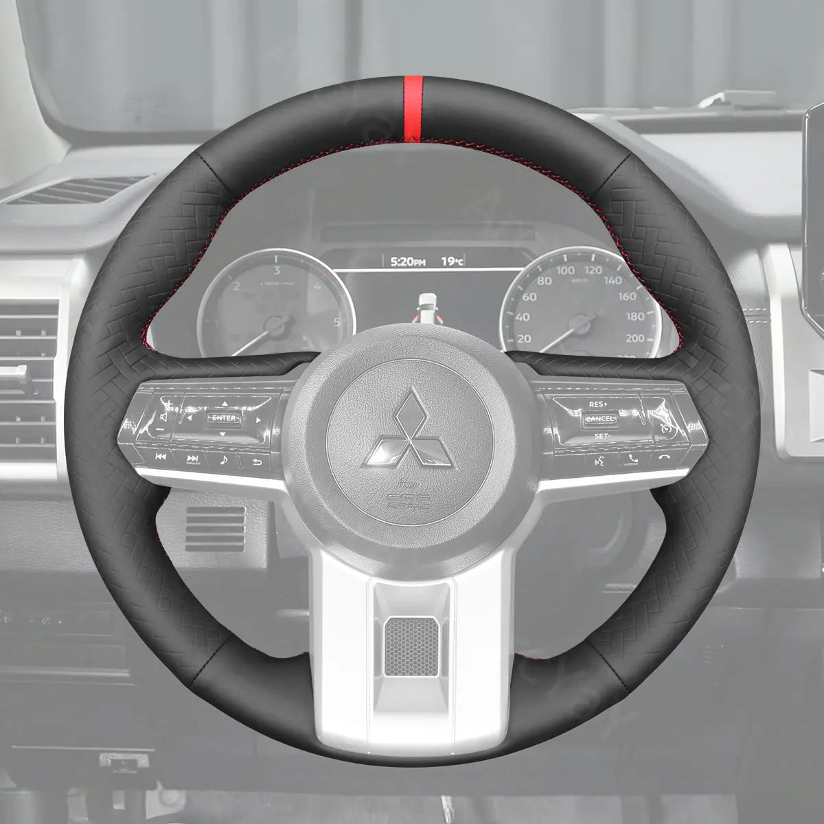Custom-fit ArcYaY steering wheel cover for Mitsubishi Triton L200 2025. Hand-stitched luxury grip, OEM-fit upgrade-boosts comfort & style. Fast shipping-order today!
